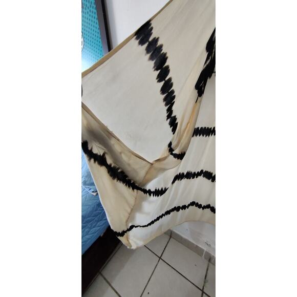 SHU-SHI Kimono Cardigans Tie Dye Swimsuit One Size Beach Cover Ups Black/Cream - Picture 6 of 8